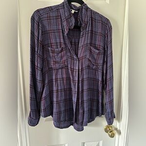 Lucky Brand Checkered Shirt in Burgundy and Navy